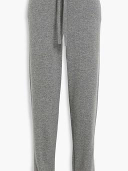 Embroidered cashmere track pants