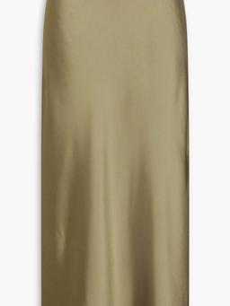 Satin midi skirt