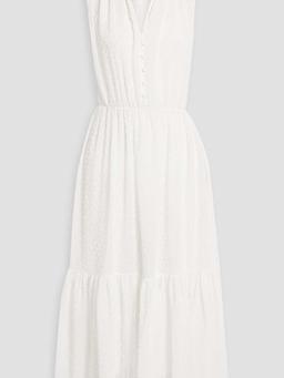 Alexia Swiss-dot georgette midi dress