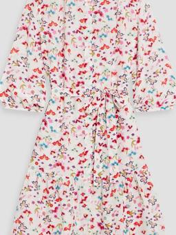 Tyra belted floral-print silk crepe de chine mini dress