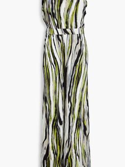 Kiera one-shoulder printed jersey maxi dress