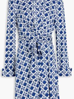 Didi printed jersey mini wrap dress