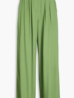 Bellini pleated crepe wide-leg pants