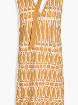 Reilly frayed jacquard-knit mini dress