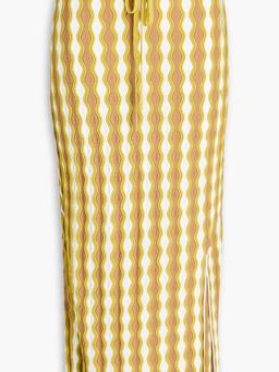 Linsina intarsia-knit midi skirt