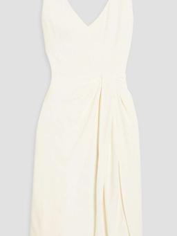 Draped crepe midi dress