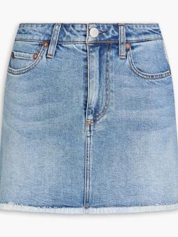 Laika crystal-embellished denim mini skirt