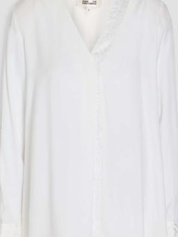 Linsette lace-trimmed crepe de chine top