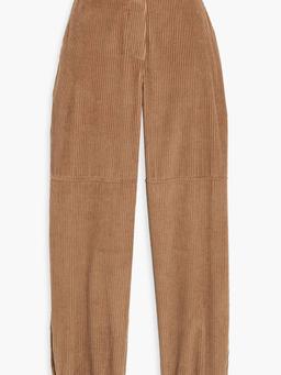 Cropped cotton-corduroy tapered pants
