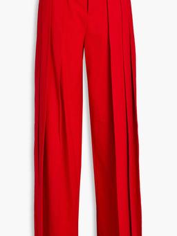 Calvin pleated twill wide-leg pants