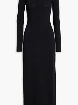 Pointelle-knit maxi dress