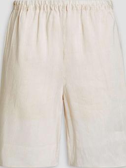 Andra linen and silk-blend shorts