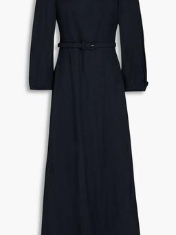 Mena belted silk-twill maxi dress