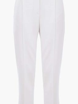 Cropped wool-blend twill tapered pants
