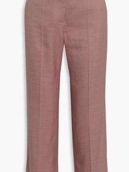 Slub woven straight-leg pants