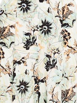 Nathalie pleated floral-print crepe shorts