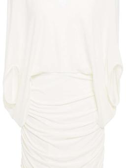 Ruched stretch-jersey mini dress
