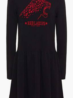 Jacquard-knit mini dress