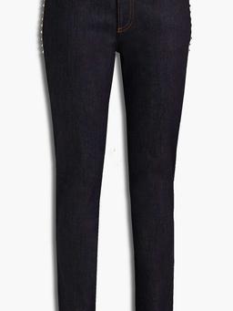Studded mid-rise skinny jeans