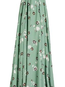 Strapless bow-detailed floral-print silk crepe de chine gown