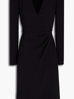 Wrap-effect crepe dress