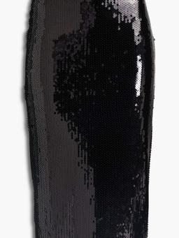 Sequined jersey midi pencil skirt