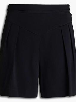 Buckle-detailed crepe shorts