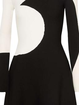 Jacquard-knit mini dress