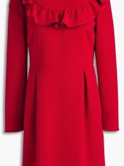 Ruffled crepe mini dress