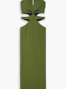 Asterisk cutout stretch-knit maxi dress