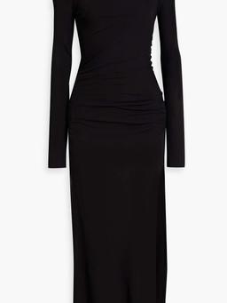 Monette one-shoulder stretch-crepe maxi dress