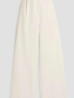 Idai cotton and linen-blend twill wide-leg pants