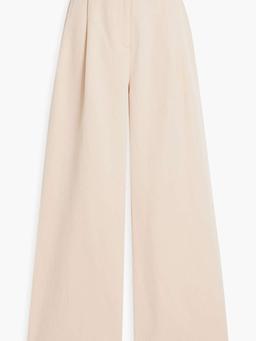 Idai cotton and linen-blend twill wide-leg pants