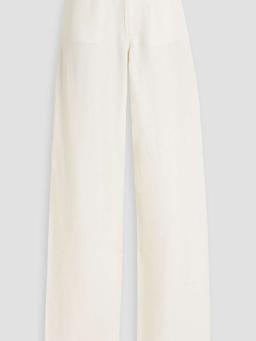 Peran slub woven straight-leg pants