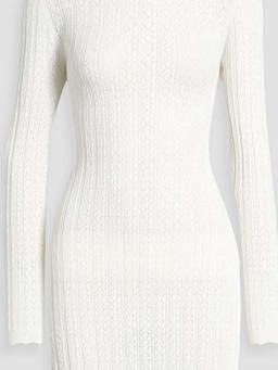 Senty ribbed pointelle-knit mini dress