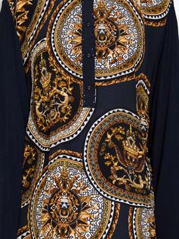 Crystal-embellished printed silk-jersey top