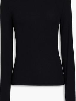Ribbed stretch-modal jersey top