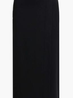 Joan wool-twill midi wrap skirt