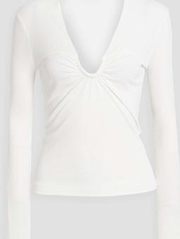 Hallya ribbed jersey top