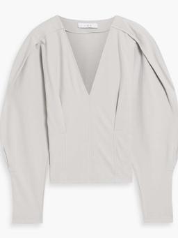 Roqui French cotton-blend terry top