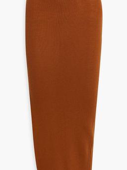 Ziggy ribbed wool-blend midi skirt