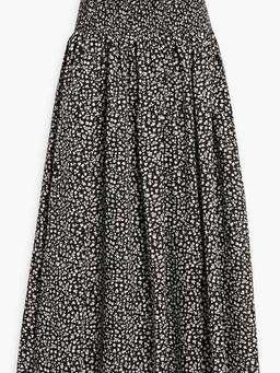 The Zaria shirred printed cotton-voile maxi skirt