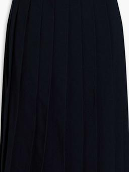 Pleated wool-blend skirt