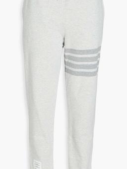 Striped French cotton-terry track pants