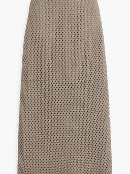 Crocheted cotton maxi skirt