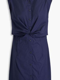 Louisa twisted cotton-poplin mini dress