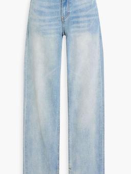 Mid-rise straight-leg jeans