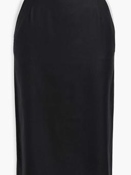 Wool-twill pencil skirt