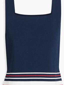 Striped stretch-knit top