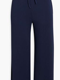 Cropped stretch-knit straight-leg pants